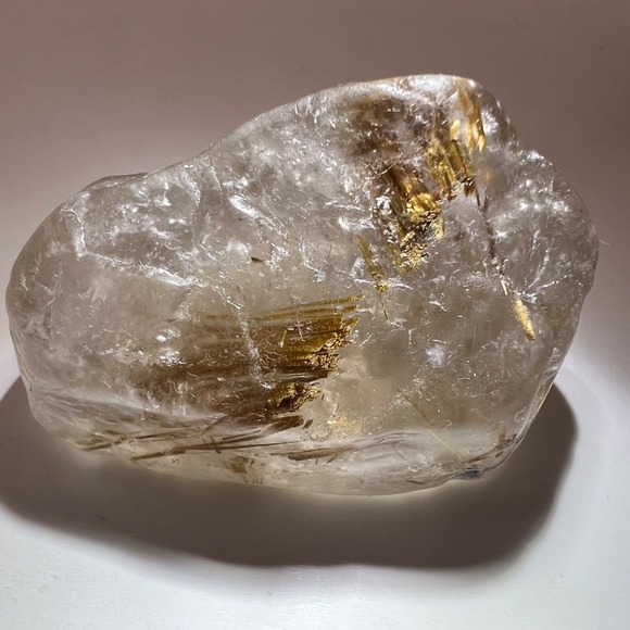 Golden Rutilated Quartz Crystal Freeform (#18) - Picture 9 of 13